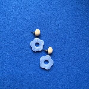Blue Flower Earrings